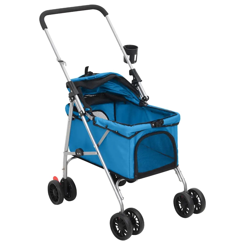 Passeggino per Cani Pieghevole Blu 76x50x100cm Tessuto Oxford CFW8900379