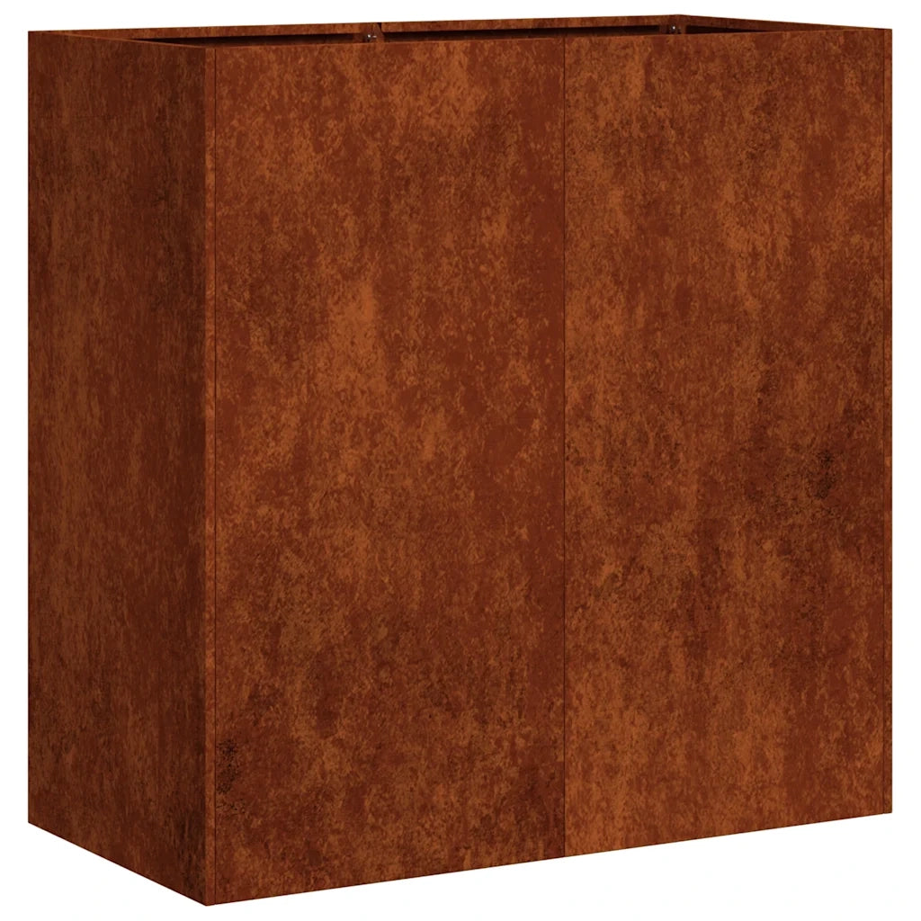 Fioriera Arrugginita 80x40x80 cm in Acciaio Corten 860716