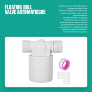 Valvola a Sfera Galleggiante - Controllo Livello Acqua Automatico - Adatto per Serbatoi e Piscine - Elevata Capacità di Scarico - affidabile - Un...