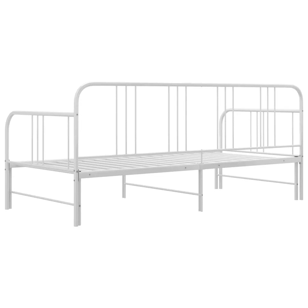 Telaio Divano Letto Estraibile Bianco in Metallo 90x200 cm cod mxl 58382