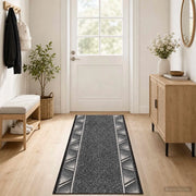 Tappeto Runner FLORNES Tessuto Grigio 100 x 150 cm PP 7 mm 42057415