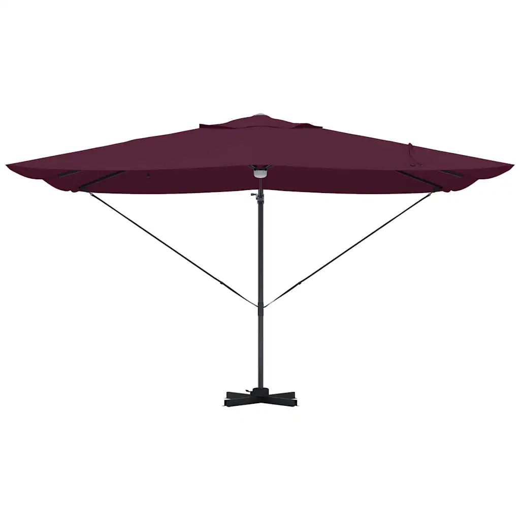 Ombrellone-Ombrello da giardino balcone Rosso Bordeaux 351 x 250 x 253 cm