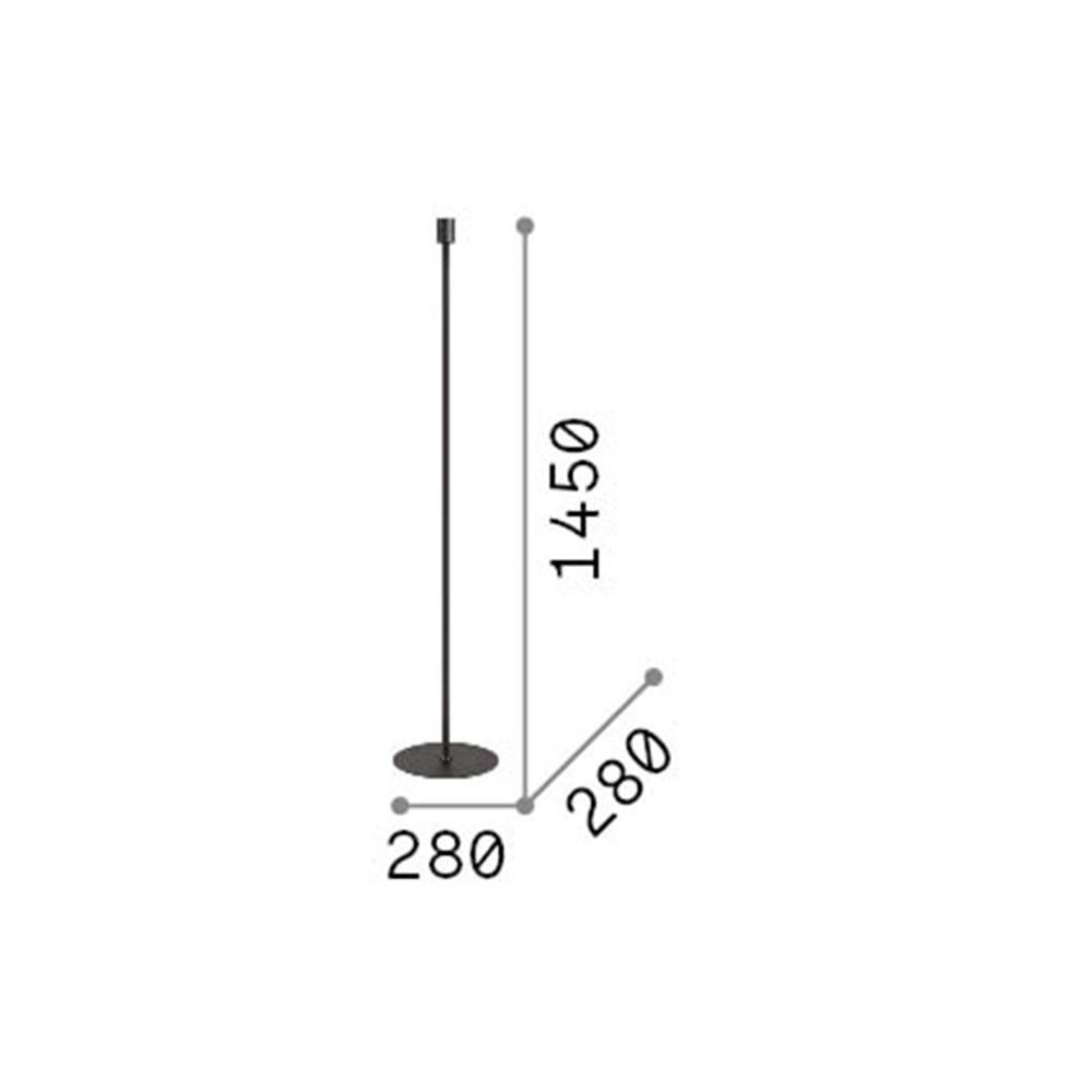 Piantane - Lampade Da Terra Set Metallo Cromo 1 Luce E27