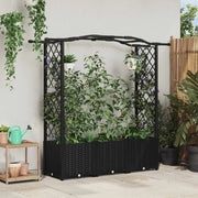 Letto Rialzato con Griglia e Tetto Nero 164 x 40 x 142 cm PP 42032531