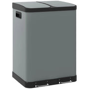 Doppio Cestino per la Raccolta Differenziata 2 x 30L ¨C zephmum ¨C Grigio