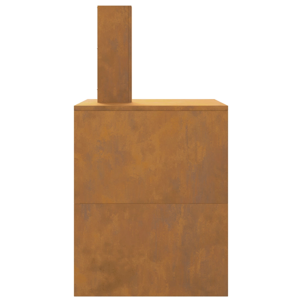 Focolare con Cappa 80x50x96 cm Acciaio Invecchiato