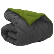 Piumone | Duvet Invernale Verde e Antracite 135 x 220 cm Microfibra