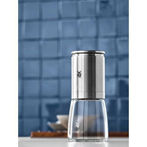 WMF 06.6771.6040 De Luxe Macinaspezie in Acciaio Cromargan e Vetro con Meccanismo in Ceramica Regolabile 10 Anni di Garanzia colore Acciaio inox - Trasparente