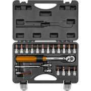Topex 08-821 chiave dinamometric ica doppio clic 1/4 5-25nm set