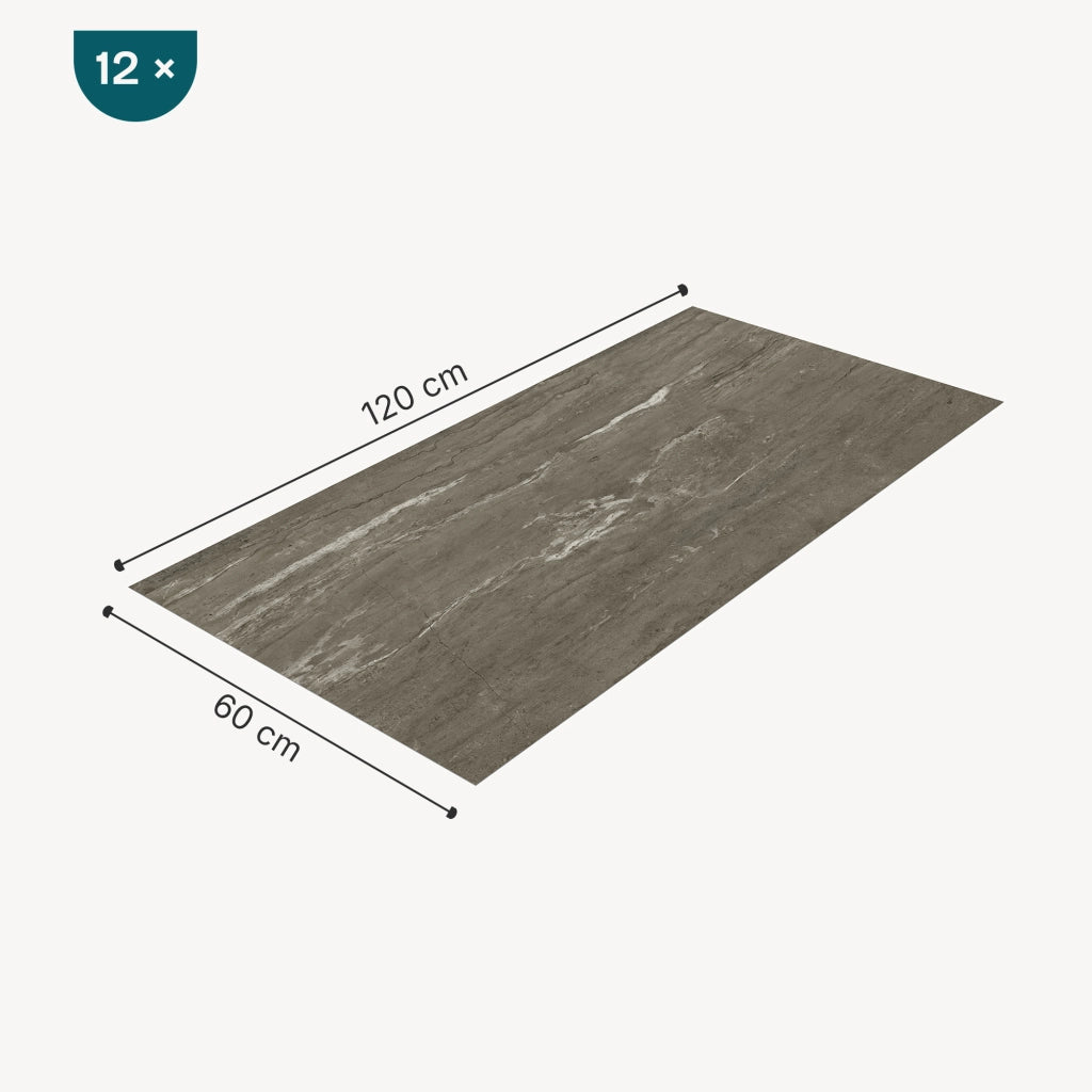 Set Bladel di 12 Pannelli Decorativi in PVC per Parete - Effetto Pietra Ash Grey [neu.haus]
