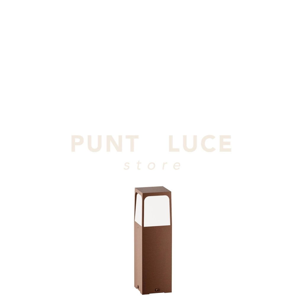 GES2021- PALETTO H.30CM 1 LUCE ATTACCO E27  IP44 IN ALLUMINIO MARRONE