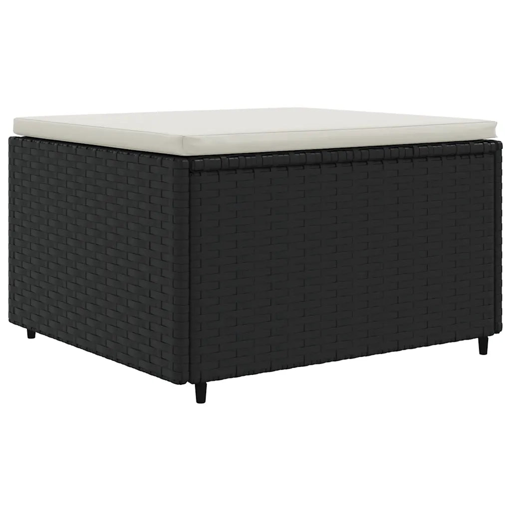 Set Salotto da Giardino con Cuscini 7pz Nero Polyrattan 3308224