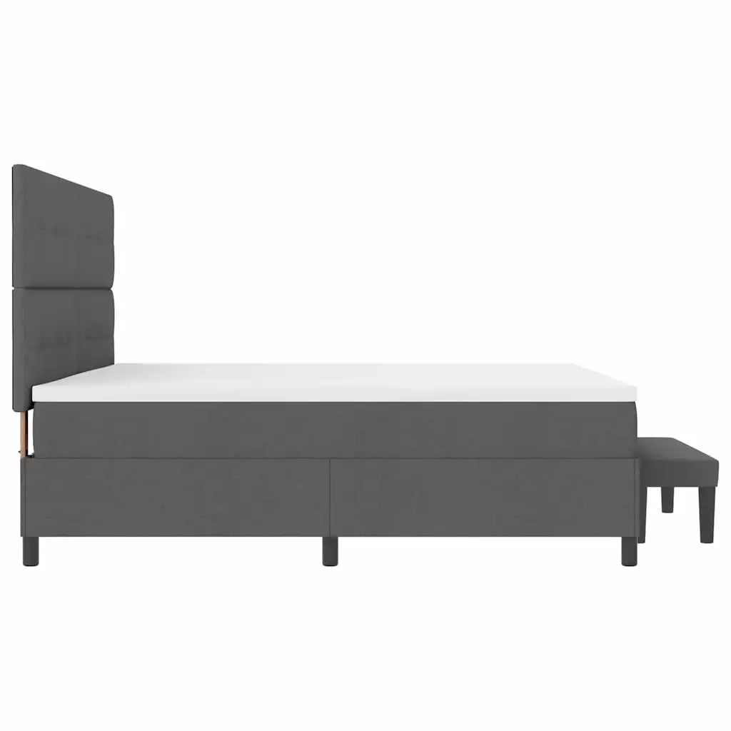 Letto a molle con materasso Grigio scuro 200 x 200 cm Tessuto 3344094