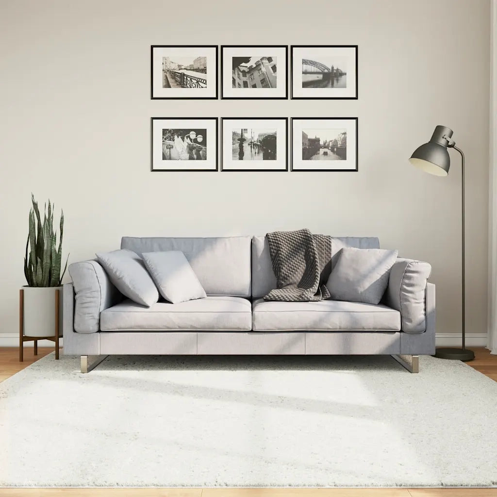 Tappeto del soggiorno | Tappeto OVIEDO a Pelo Corto Grigio 200x200 cm