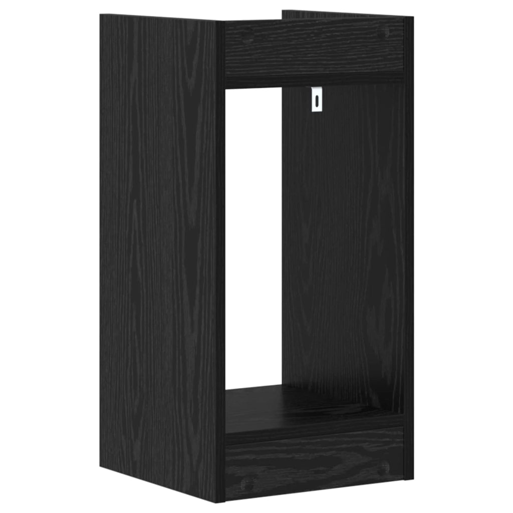 Supporto per piante Rovere Nero 30 x 30 x 60 cm 899597