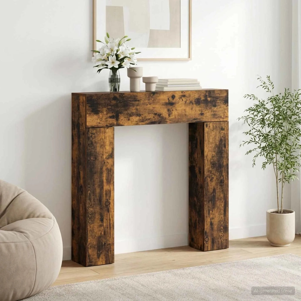 Cornice per camino Rovere Fumo 102 x 18 x 100,5 cm 8006602
