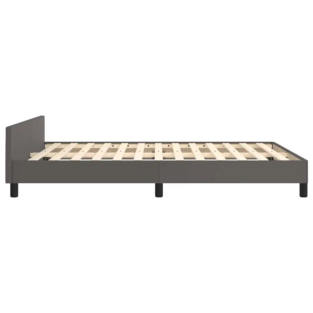 Giroletto con Testiera senza Materasso Grigio 140x200 cm 347505