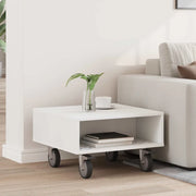 Tavolino con Ruote Bianco 50,5 x 50 x 30 cm 891024