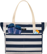 Borsa da Spiaggia per Donna e Uomo Blu - Linn - Grande Borsa da Spiaggia per Spiaggia, Piscina, Piscina - Borsa da Spiaggia XXL con Cerniera - Leggera