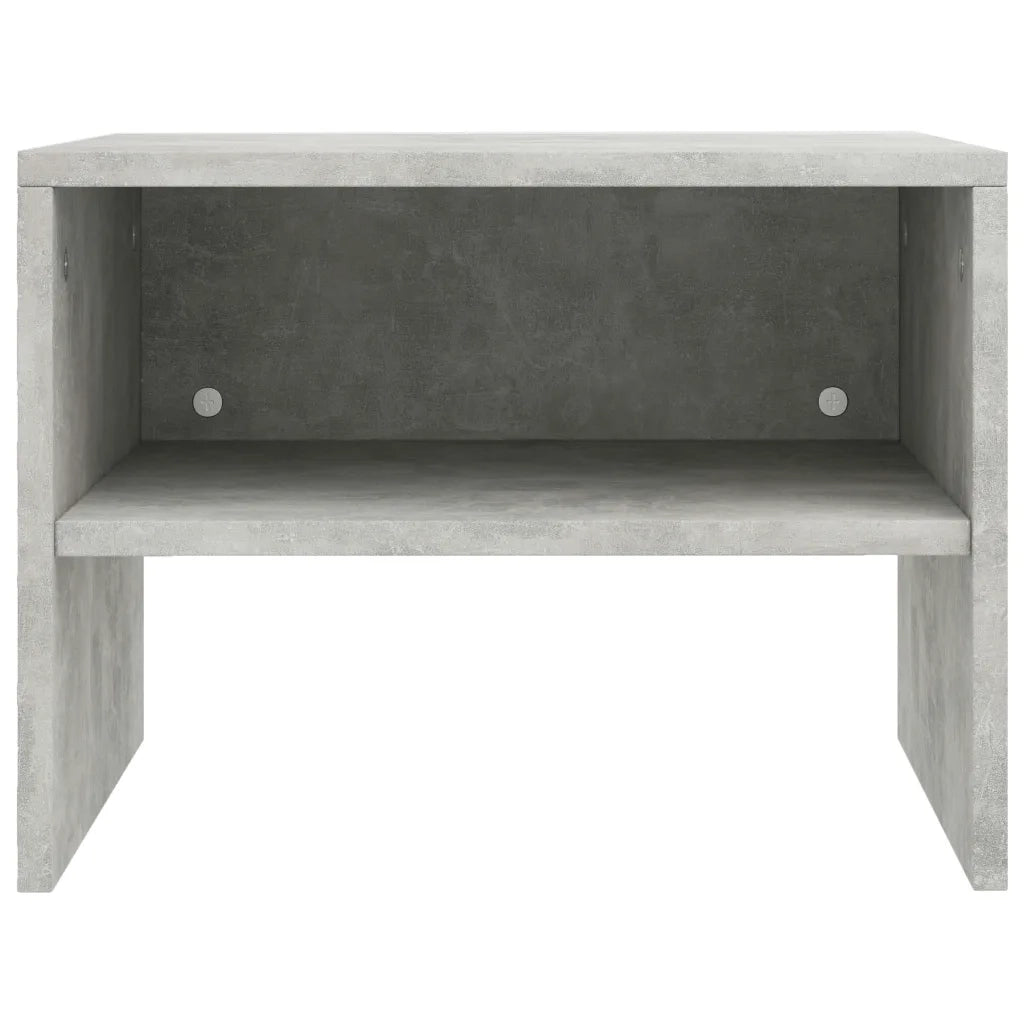 Comodini Grigio Cemento 2 pz 40x30x30 cm in Truciolato cod mxl 30041