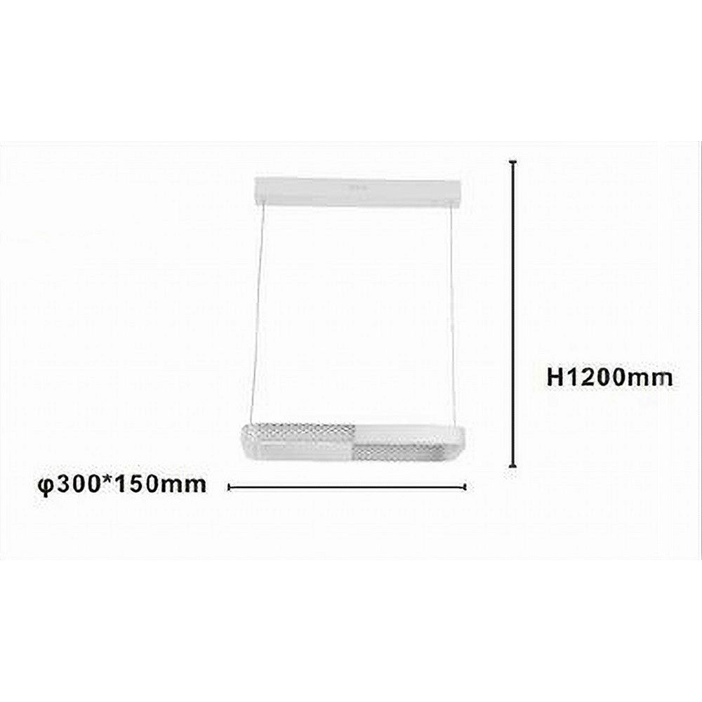 Trade Shop - Lampadario A Sospensione Led 18w Rettangolare Bianco Cristallo Telecomando 32002 -