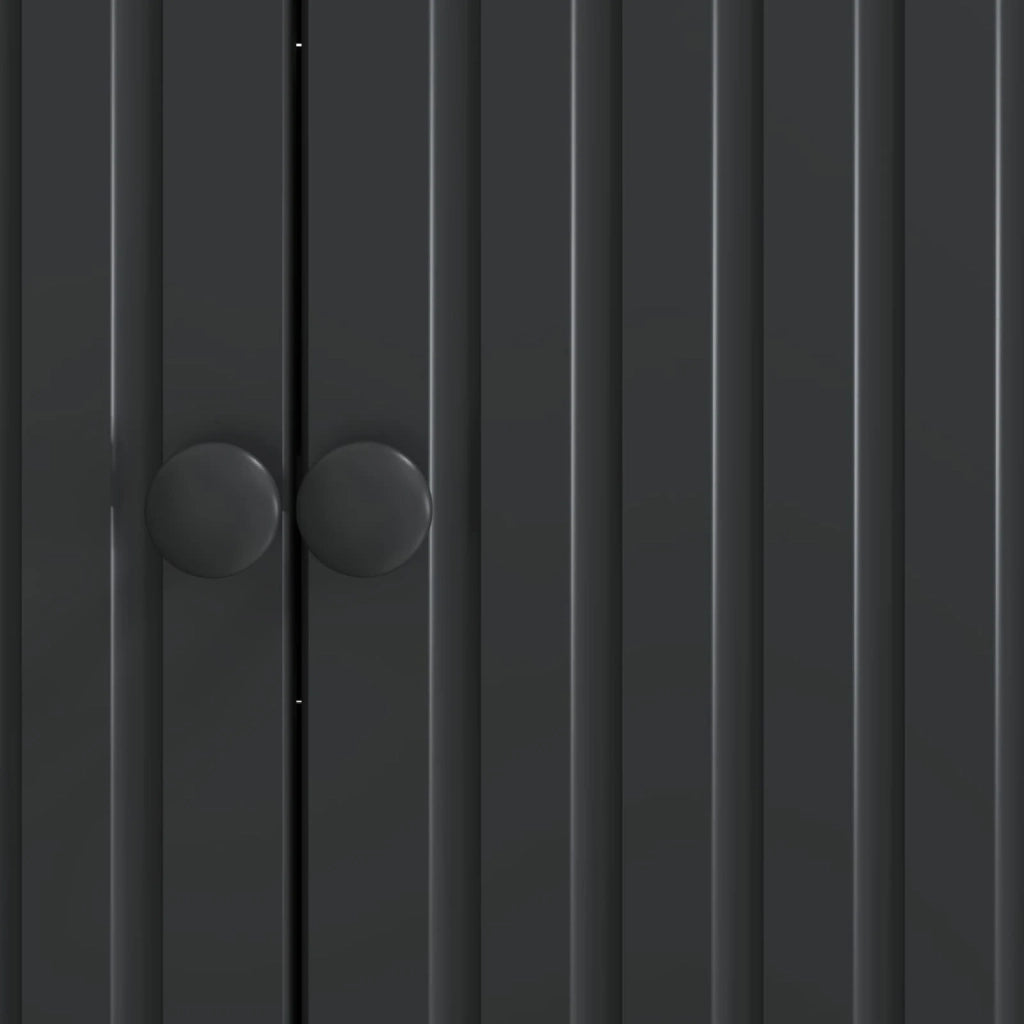 Credenza | Madia | Buffet da pranzo | Armadio da pranzo Nero 89 x 34,5 x 80 cm Legno ingegnerizzato