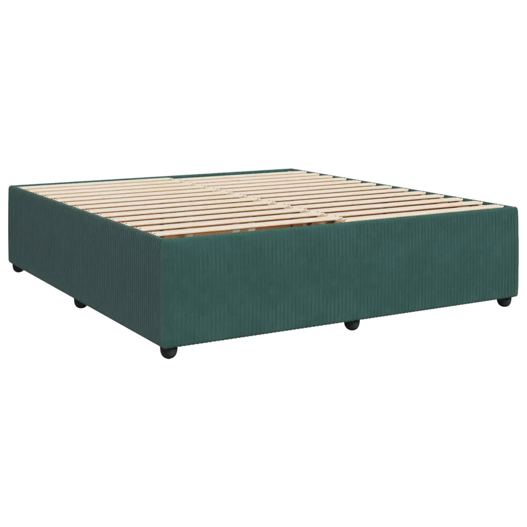 Letto box spring con materasso Verde Scuro 180 x 200 cm Velluto 3453188