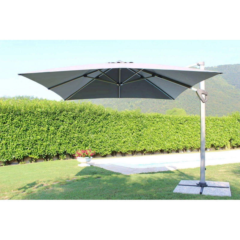 OMBRELLONE DARWIN GRIGIO P/L 3 X 3 TELO GRIGIO