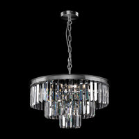 Lampada pendente Neoclassic in Metallo e Vetro Revero Cromo