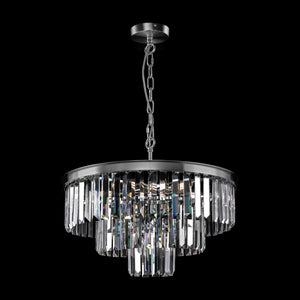 Lampada pendente Neoclassic in Metallo e Vetro Revero Cromo