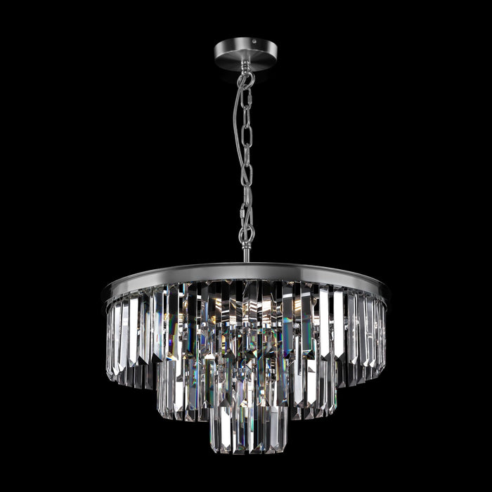 Lampada pendente Neoclassic in Metallo e Vetro Revero Cromo