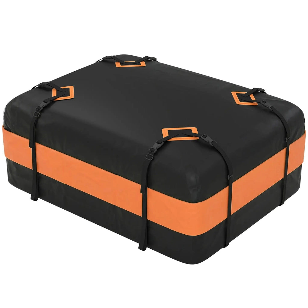 Portabagagli da Tetto Impermeabile 112x86x43 cm Capacità 425 L in Tessuto Oxford Arancione