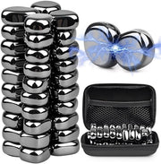 Magnetite Ferromagneti 40 Pezzi - Magnetiti Neri - Magnetiti Forti - Magnetiti Irregolari - Giocattoli per Bambini - Borsa Portatile di Raccoglienda