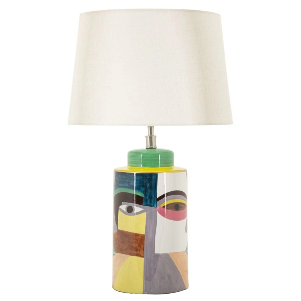 Lampada da Tavolo Astratto, Multicolore, Ceramica, 40x40x65 cm