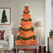 vidaXL Albero di Natale Marrone Cera 180 cm in Legno Massello di Pino