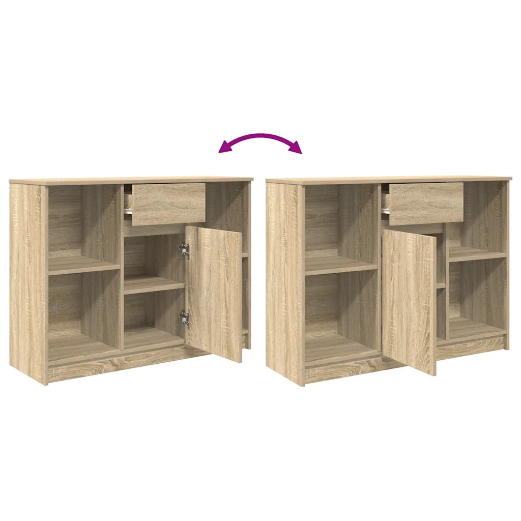 Credenza con Cassetto Rovere Sonoma 101x35x76 cm in Truciolato