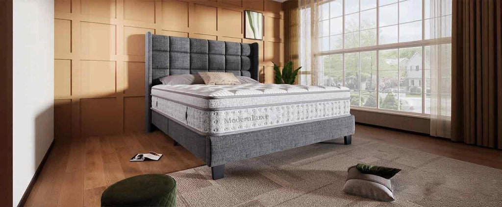 Materasso matrimoniale 140 × 200 cm a 7 zone con molle insacchettate e schiuma fredda, H3, incluso