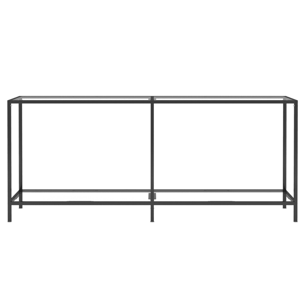 Tavolo Consolle Trasparente 180x35x75,5 cm in Vetro Temperato 331702