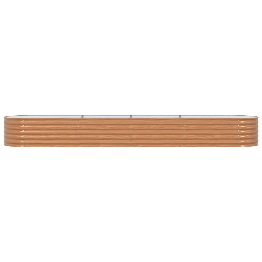 Fioriere | Cassetta per fiori | Letto Rialzato Marrone 400 x 80 x 44 cm Acciaio