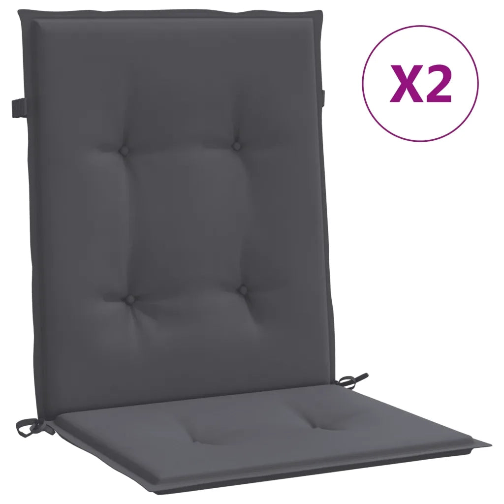 Cuscini per Sedia 2 pz Antracite Tessuto Oxford 47548