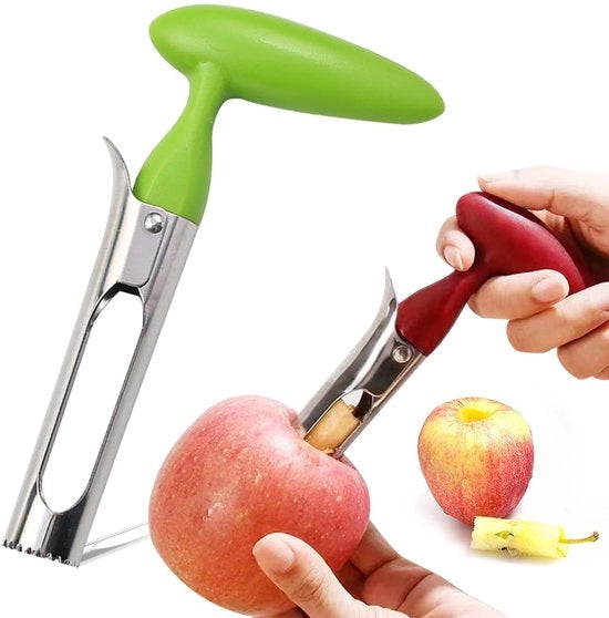 Pomodoro Spremimetrice Portatili in Acciaio Inossidabile - 2 Pezzi - Manico in Pvc - Lama a Scaglie - Efficiente per la Rimozione dei Semi di Frutta - Spremimetrice per Frutta