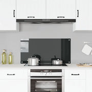 Paraschizzi per Cucina Nero 100x50 cm in Vetro Temperato 249491