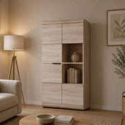 Mobile Espositore Ladavapa, Vetrina 6 Ripiani, 80x37x158h cm Marrone Rovere