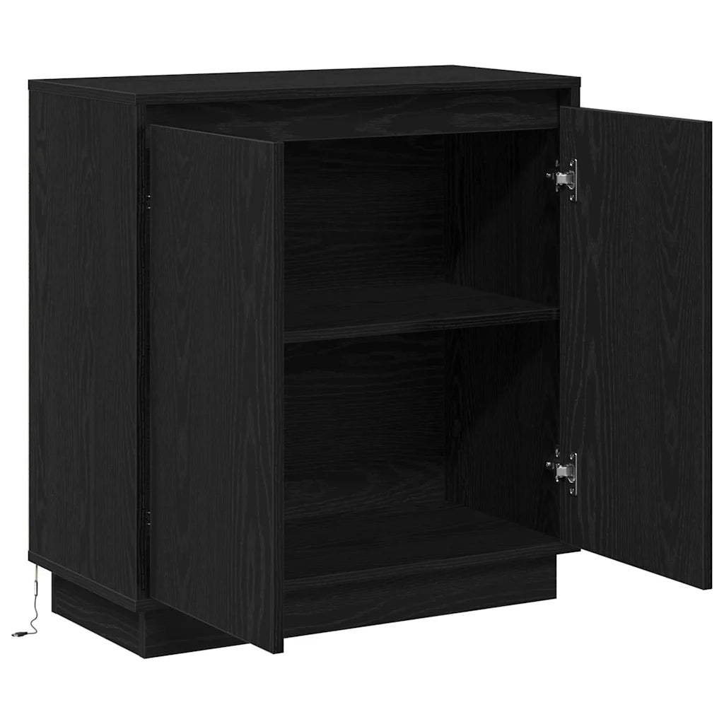 Credenza Rovere Nero 71 x 34.5 x 75 cm Legno multistrato 869643