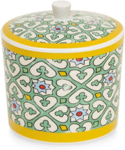 Pentola da zucchero piccola in porcellana di avorio - design vintage