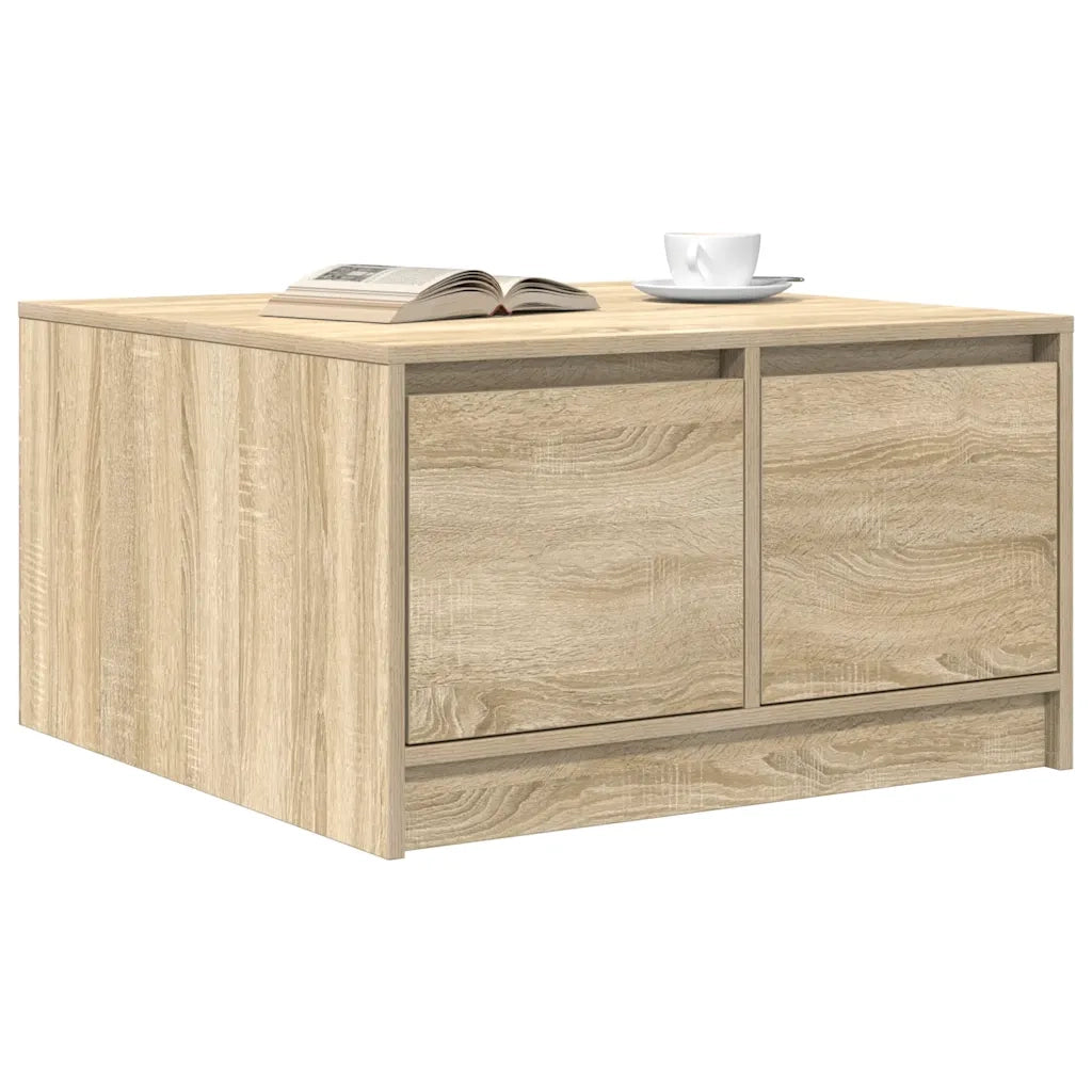 Tavolino da Salotto con Cassetti Rovere Sonoma 70,5x70x40 cm