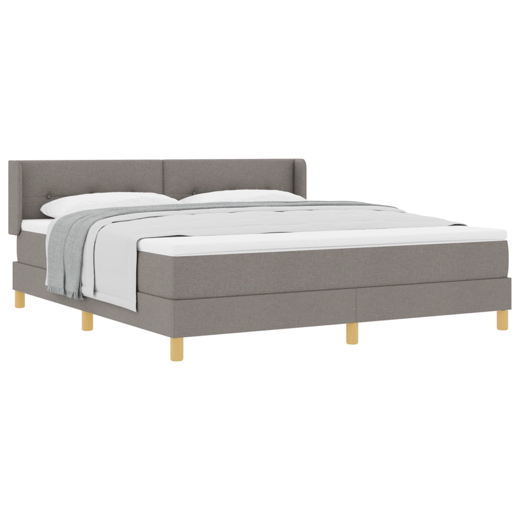 Letto a rete con materasso tortora 180x200 cm in tessuto