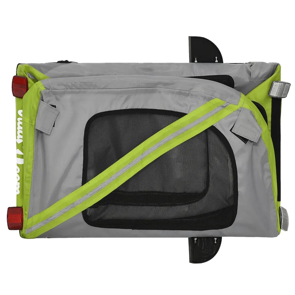 Rimorchio da Bici per Animali Verde e Grigio Oxford e Ferro CFW8976876