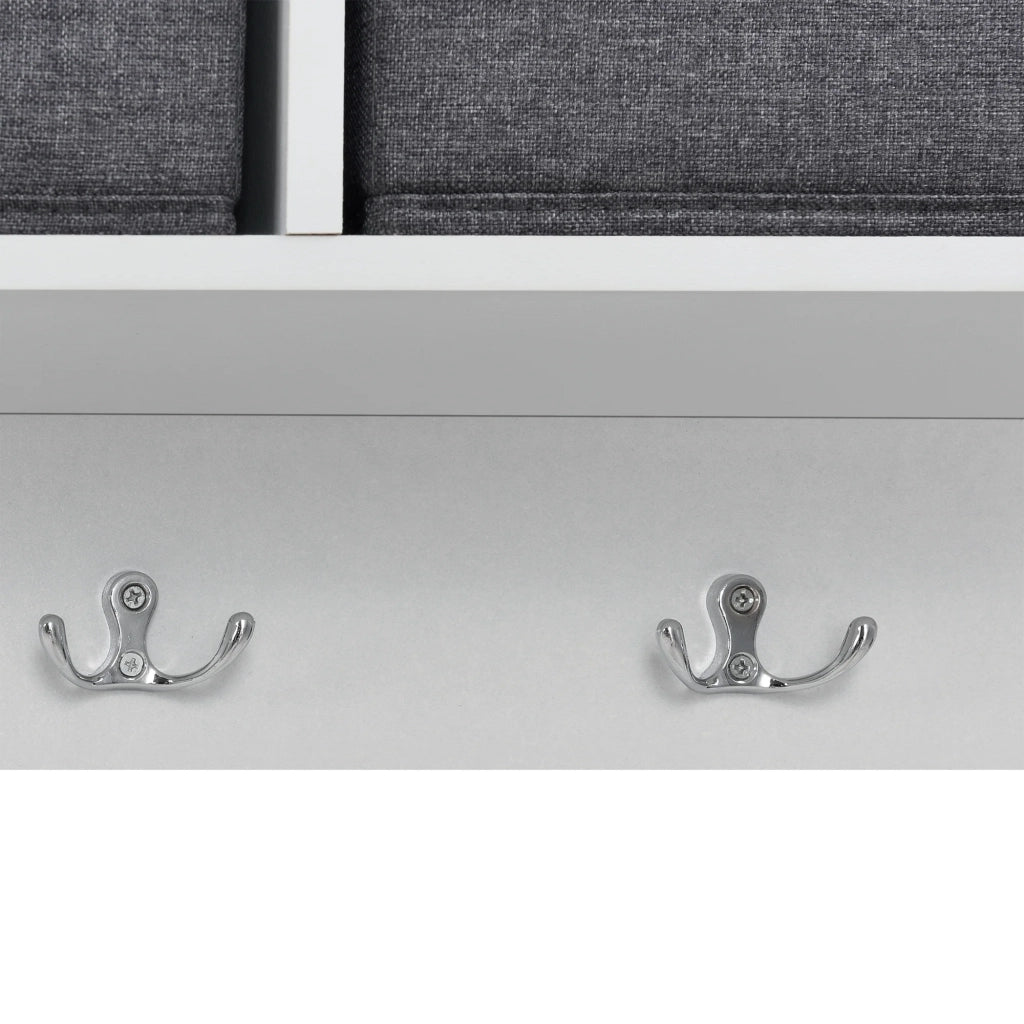 Appendiabiti da parete 30 x 100 x 20 cm bianco grigio argento 03_0008181