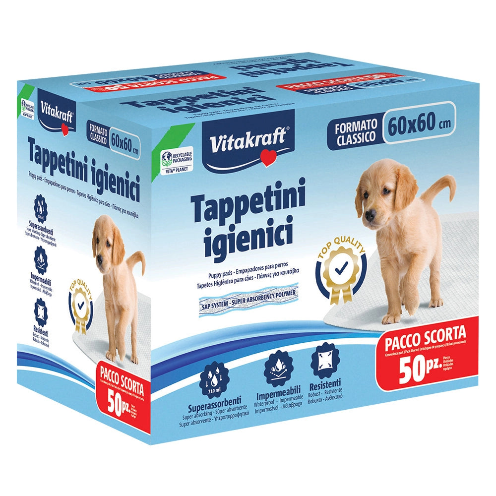 Tappetino Igienico per Cane e Gatto Vitakraft 60 x 60 cm